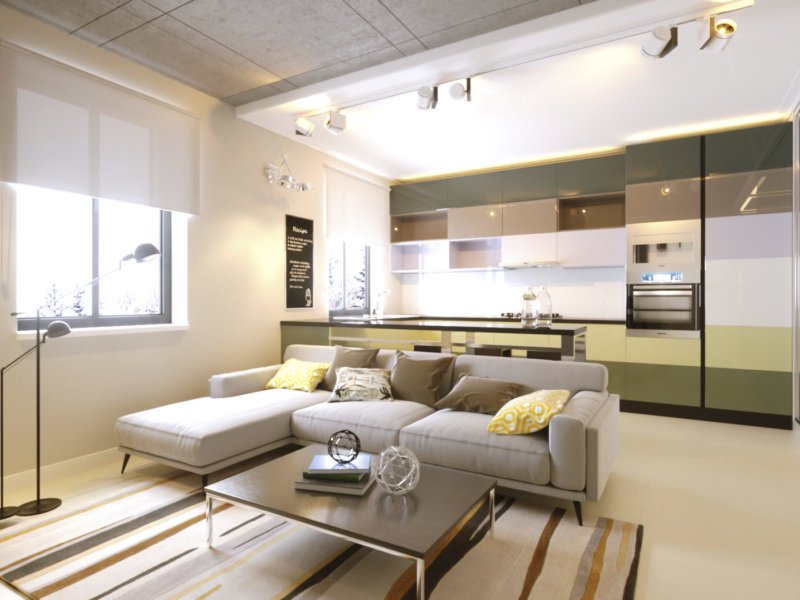 Дизайн интерьера трехкомнатной квартиры 70 кв. м | Руки Мастера
