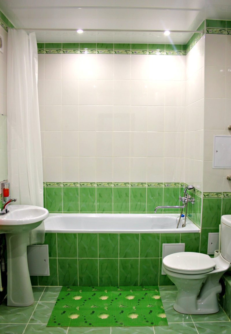 Ванная Комната Дизайн Фото С Зелеными Полами