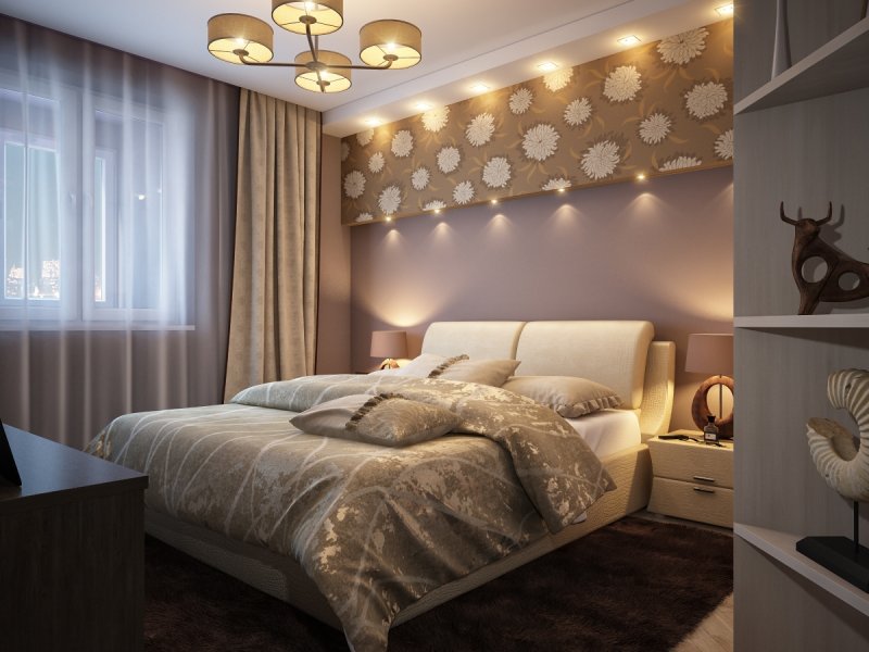 Cпальня в хрущевке - фото идей дизайна и планировки для небольшой спальни