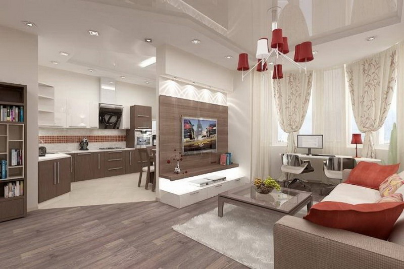 Дизайн кухни гостиной - как оформить, фото кухонь гостиных в интерьере