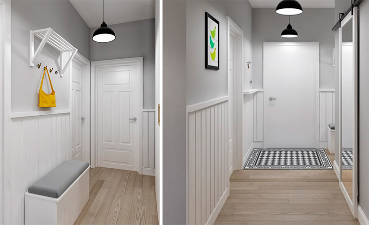 Интерьер прихожей в квартире в светлых тонах: дизайн коридора в разных .